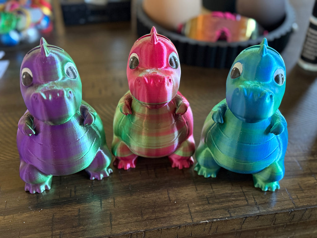 3D Printed Dinosaur Bank