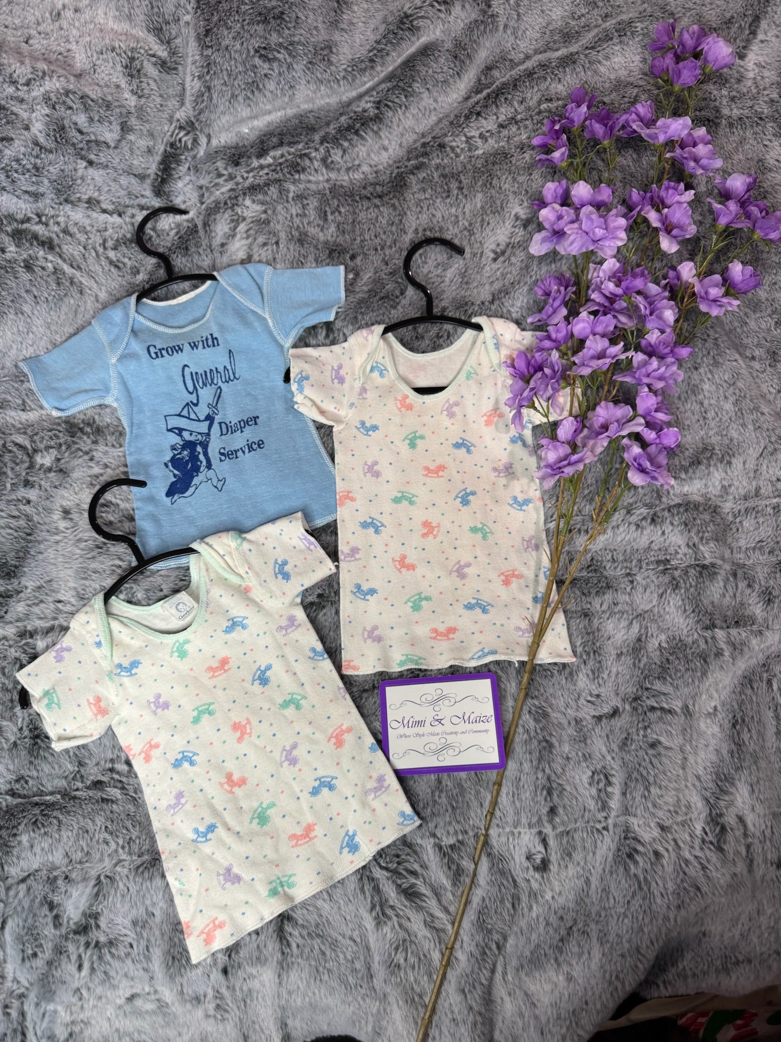 Vintage Hospital Newborn T's by Gerber (set of 3)