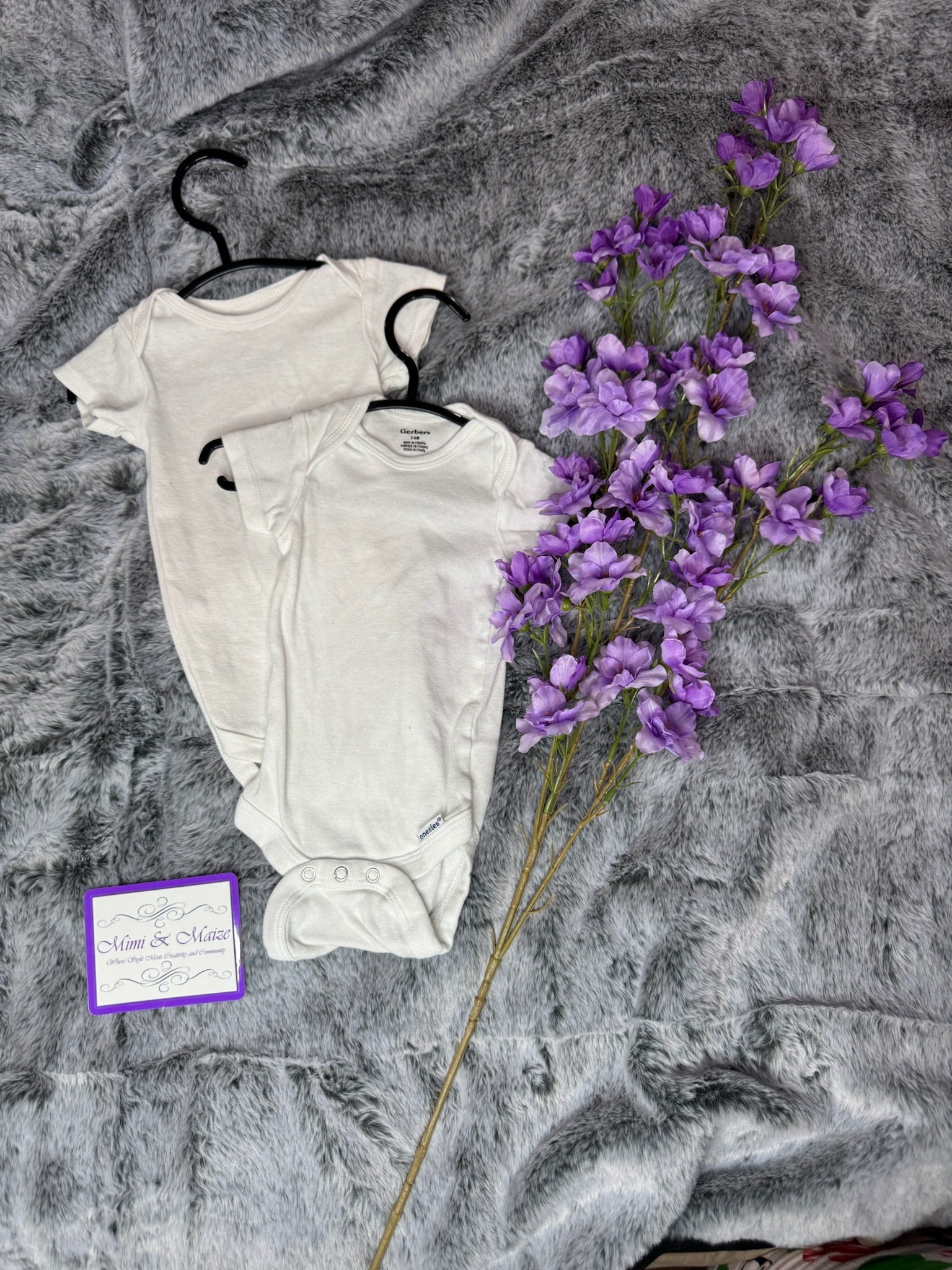 Gerber Plain White Onesies - set of 2