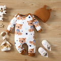 Baby Boy Bear Jumpsuit with Ear Hat
